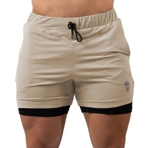 Gymreapers React Training Shorts Tan